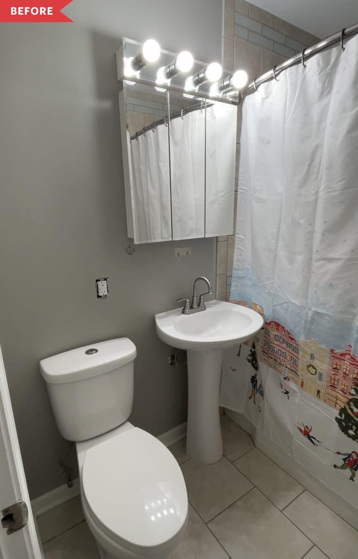 White Bathroom Redo Before and After Photos Apartment Therapy